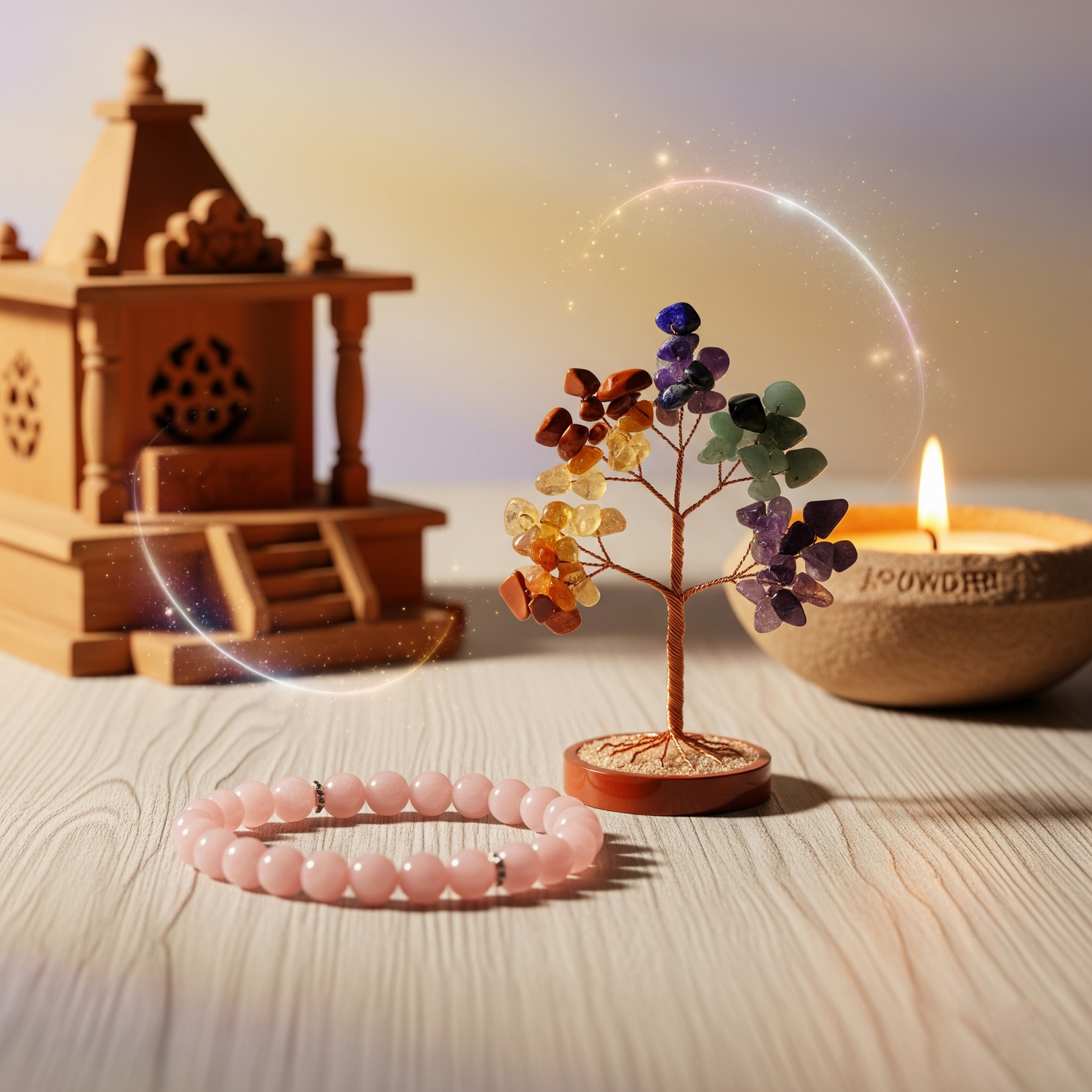 Seedraveda crystal and stones